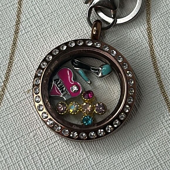Locket with charms necklace. - Picture 4 of 9